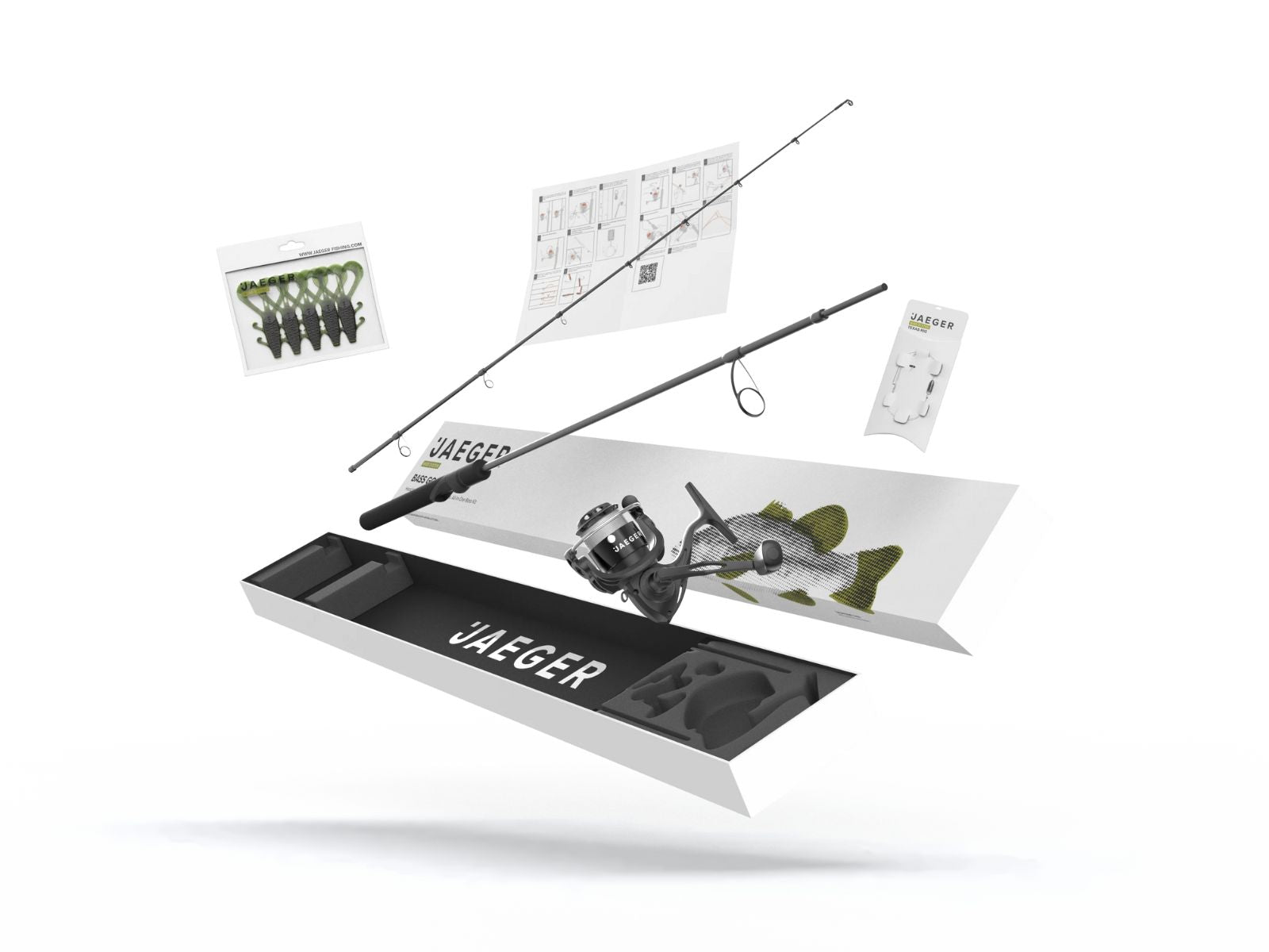BASS GO KIT - Combo Tout-en-Un pour Pêche à la Basse